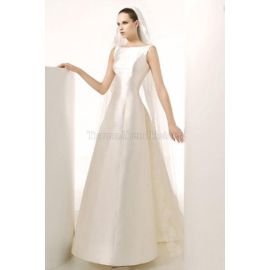 Kathedral Schleppe stilvolles sexy Brautkleid ohne Ärmeln