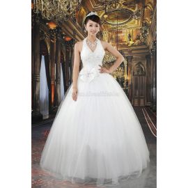 Prinzessin Reißverschluss romantisches Brautkleid mit Kapelle Schleppe