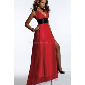A-Linie Sweep Zug Empire Taille bodenlanges Ballkleid