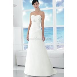 Elegantes Modern Brautkleid mit Gericht Schleppe ohne Ärmeln