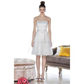 A-Line Taft stilvolles Brautjungfernkleid mit Schmetterlingsknoten