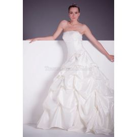 Duchesse-Linie Elegantes Brautkleid ohne Träger mit Mitte Rücken