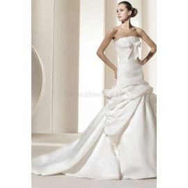 Romantisches sexy formelles Brautkleid ohne Ärmeln