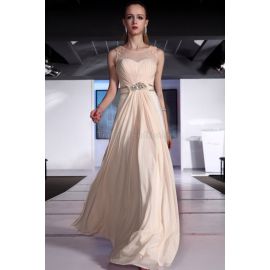 A-Linie Chiffon Elegantes Abendkleid mit natürlicher Taille