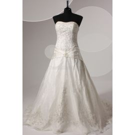Vintage A-Line formelles Brautkleid mit natürlicher Taille