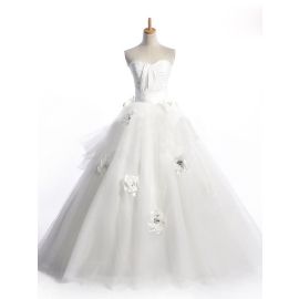 Glamouröse Brautkleider A-Linie Tüll mit Herz-Ausschnitt