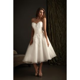Glamouröses A-Linie kurzes Brautkleid mit Herz-Ausschnitt