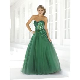 Glamouröse Petticoat Kleider Grün Lang