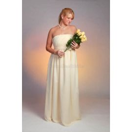 A linie Mitte Rücken glamouröses Brautjungfernkleid mit Falte Mieder