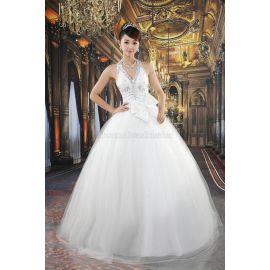 Prinzessin romantisches Brautkleid mit Kapelle Schleppe mit Reißverschluss