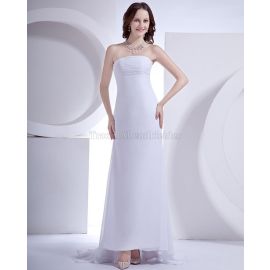 Empire Taille prächtiges Brautkleid ohne Träger mit Sweep zug