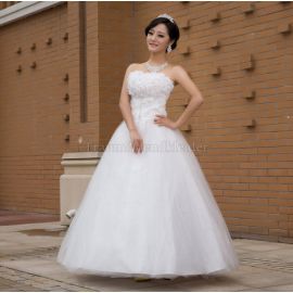 Prinzessin Kapelle Schleppe romantisches Brautkleid mit natürlicher Taille