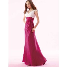 Elegant Lang V-Ausschnitt Reißverschluss Kleider für Hochzeitsgäste Ohne Schleppe