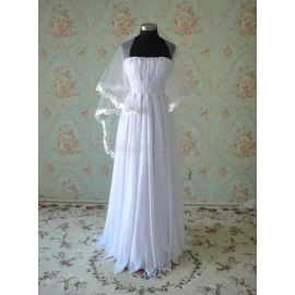 Etui natürliche Taile Reißverschluss Brautkleid ohne Träger