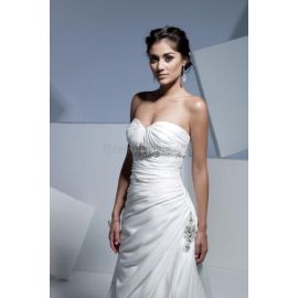 Herz-Ausschnitt luxus bodenlanges Brautkleid mit Applike