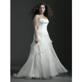 Elegante Brautkleider Weiß A-Linie große größen