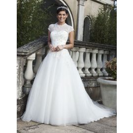 Märchenhafte Brautkleider Tüll Weiß mit Bolero