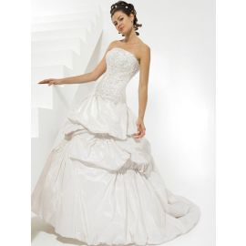 Extravagant A-Linie Taft Drapierung  Brautkleider  Hochzeit in der Halle