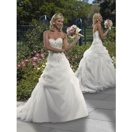 Extravagant A-Linie  Satin Schnürung  Brautkleider  Hochzeit in der Halle
