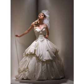 Extravagant  Duchesse Taft Natürliche Taille Brautkleider  Hochzeit in der Halle