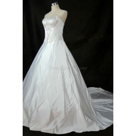 Trägerloser Ausschnitt Duchesse-Linie formelles Brautkleid aus Satin